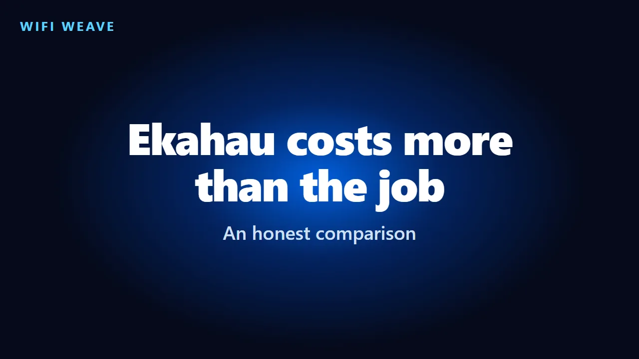 Ekahau costs more than the job: an honest comparison
